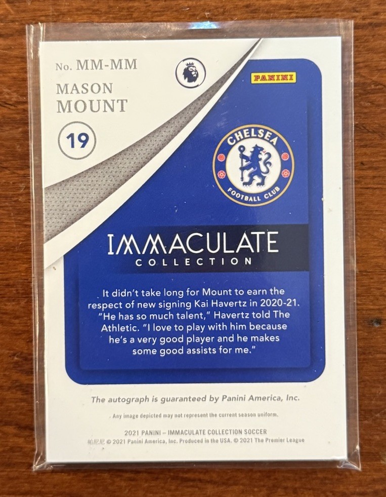 2021 Panini Immaculate Soccer Mason Mount Modern Marks /49 Auto #MM-MM Chelsea