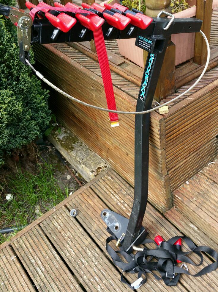 MAXXRAXX 4 'Premier' bike rack, bolt on tow balls.. (for 2bolt flange