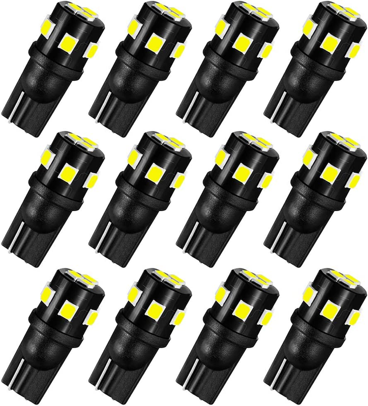 T10 921 194 168 912 LED Bulbs White 12-Pack, Super Bright 12 Volt LED Replacemen