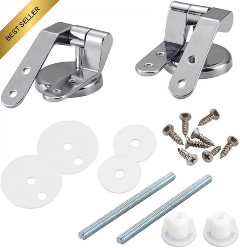 Universal Toilet Lid Hinges, Zinc Alloy Toilet Seat Hinges Fittings, with Requir