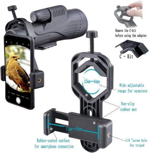 Smartphone Telescope Adapter Camera Mount, Universal Phone CAMERA ADAPTER-T1 