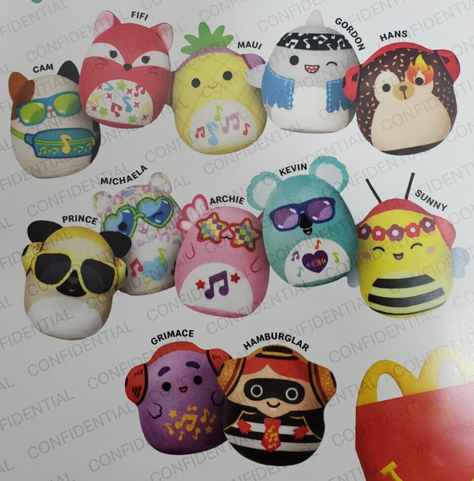 2023 McDONALD'S Squishmallows Squishmallow Plush HAPPY MEAL TOYS Or Set