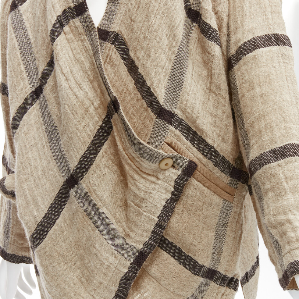ベージュ　ISSEY MIYAKE テーラード　L 【美品、80-90s】 ベージュ ISSEY MIYAKE テーラード L 【美品、80-90s】