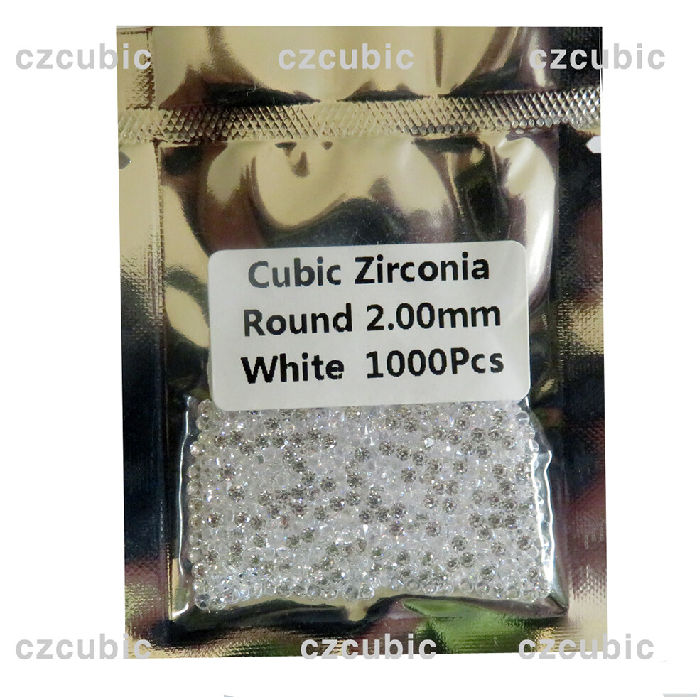 ROUND CUBIC ZIRCONIA CZ LOOSE STONES 1000 PCS START 0.7 MM 5A QUALITY SHIP IN US