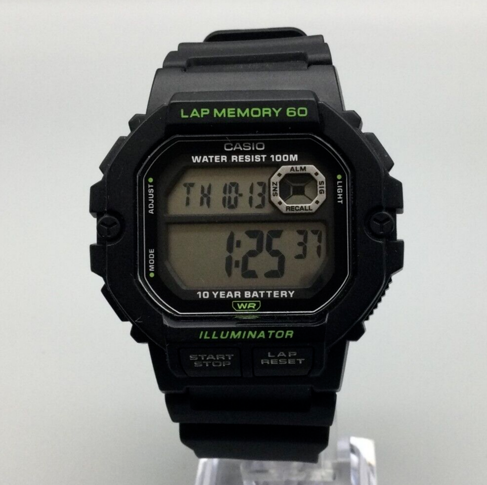 Casio WS-77 Digital Watch 80s Retro 448 Backlight & Working