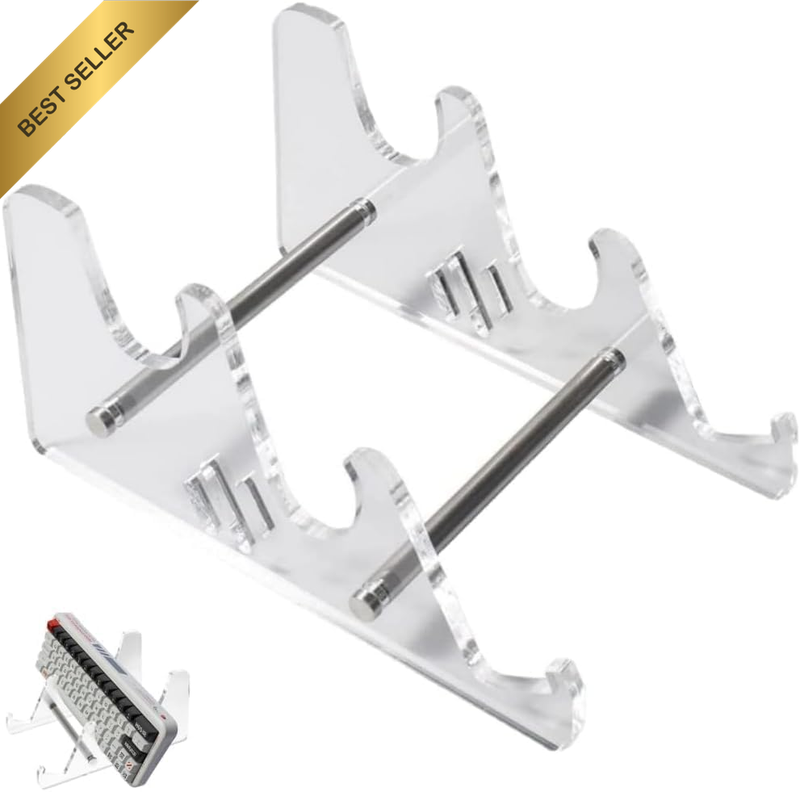 1 Pcs 3-Tier Acrylic Mechanical Keyboard Holder Display Stand,Transparent Acryli