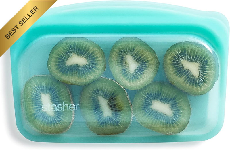 Reusable Silicone Snack Bag in Aqua, 355Ml— Pure Platinum Silicone | 100% Plasti