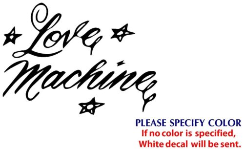 Love Machine Game TV Graphic Die Cut decal sticker Car Truck Boat Window 7"
