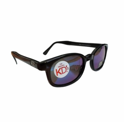 Original X-KD's Biker Blue Mirror Lens Black Frames