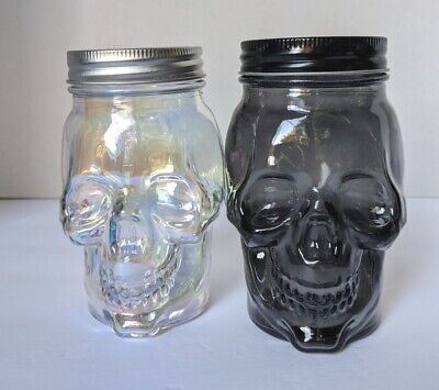 Target Halloween Bullseye Playground Gothy Glass Black Clear Skull Jars Canister