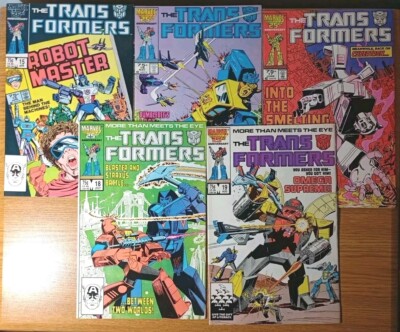 Transformers Issues #15 16 17 18 & 19 Marvel 1980's Newsstand Comic Set of 5 NM