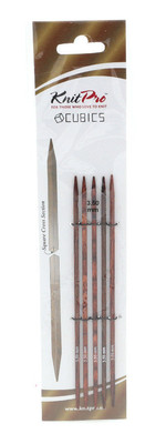 Set of 5 KnitPro Symfonie Cubics Rose Double Pointed Knitting Needles 15cm (6'')