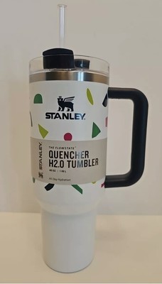 NWT Stanley Cup 40oz The Flowstate Quencher H2.O Tumbler Confetti Terazzo White