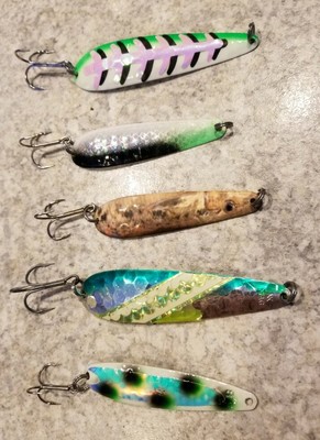 KC School/'em 10-HDB-5CL Striper//Bass Umbrella Rig 5 Arm 8 Blade SUPER BROWN