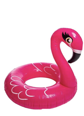 Flotador inflable de piscina para niñas de 6+ de edad, flamenco color rosado.