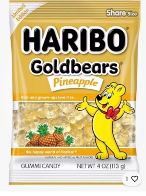 HARIBO GOLDBEARS Pineapple Limited Edition (Pack of 6)