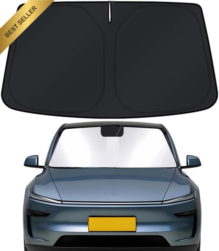 Windshield Sun Shade for 2017-2026 Tesla Model Y Sunshade Accessories - 4 Layers
