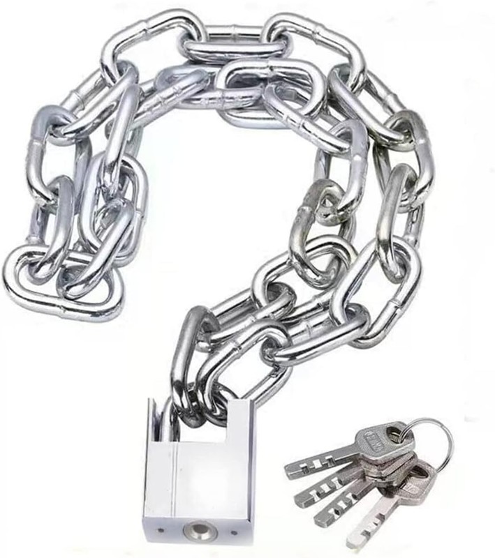 ArtnIndia Security Bike Chain Lock Premium Case Hardened Cannot Be Cut With Bolt