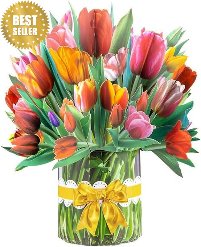 Wedding Anniversary 3D Pop up Card Love Greeting Flower Bouquet Decoration for G