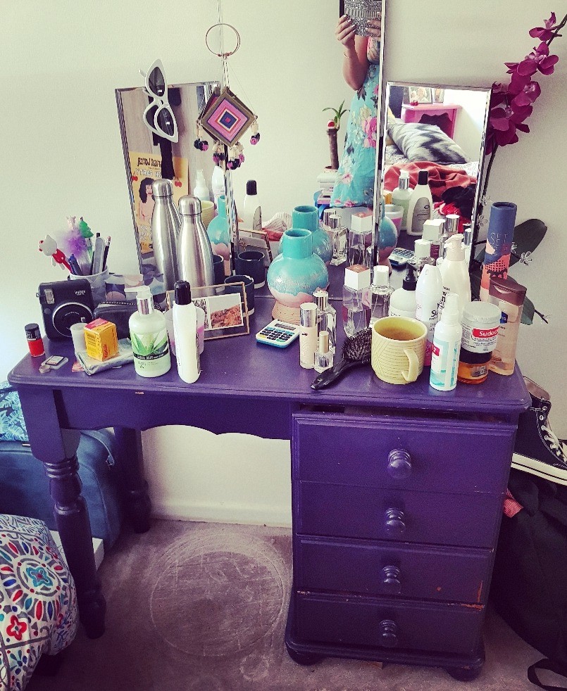 Purple oak dressing table in Moseley, West Midlands Gumtree