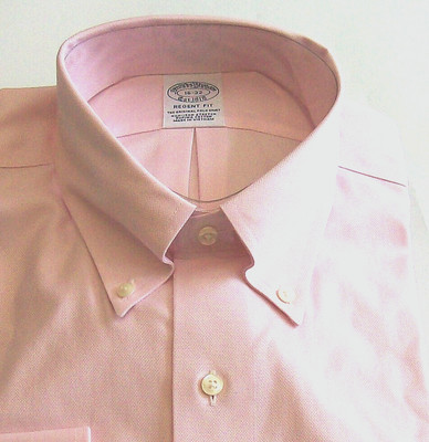 Brooks Brothers dress shirt 16 32 supima cotton pink nwt $126 (c )