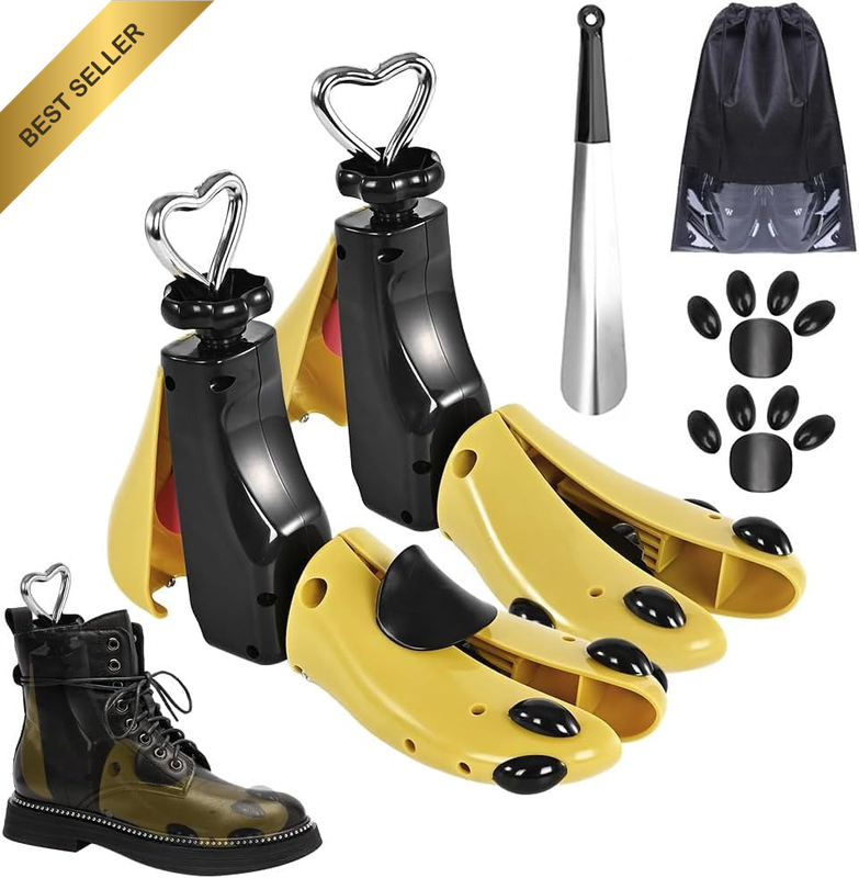 2PC Shoe Stretcher Women Men, Professional Boot Stretcher, Adjustable Width Leng