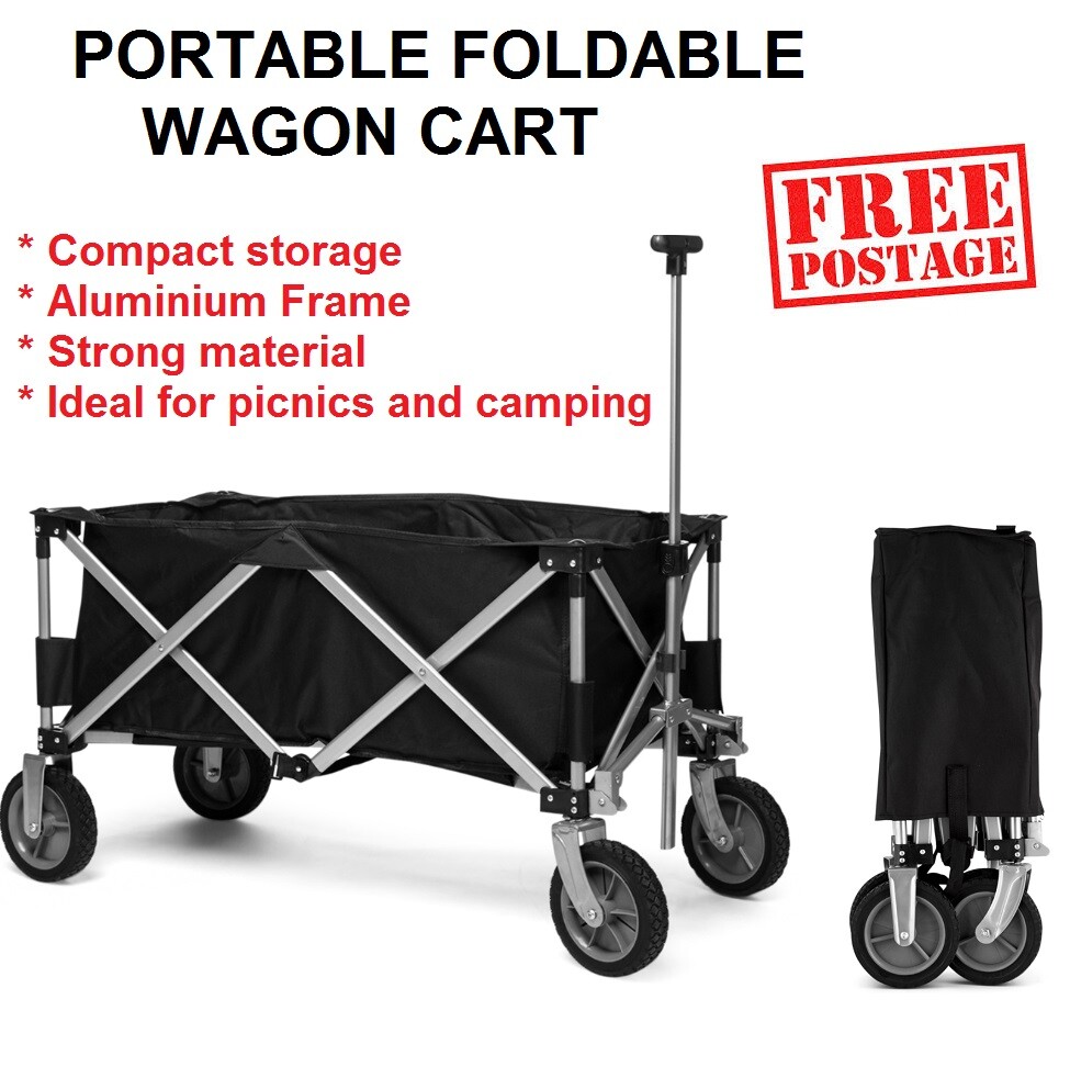 Large Capacity Outdoor Folding Wagon Cart Collapsible Utility Buggy Picnic Camp
