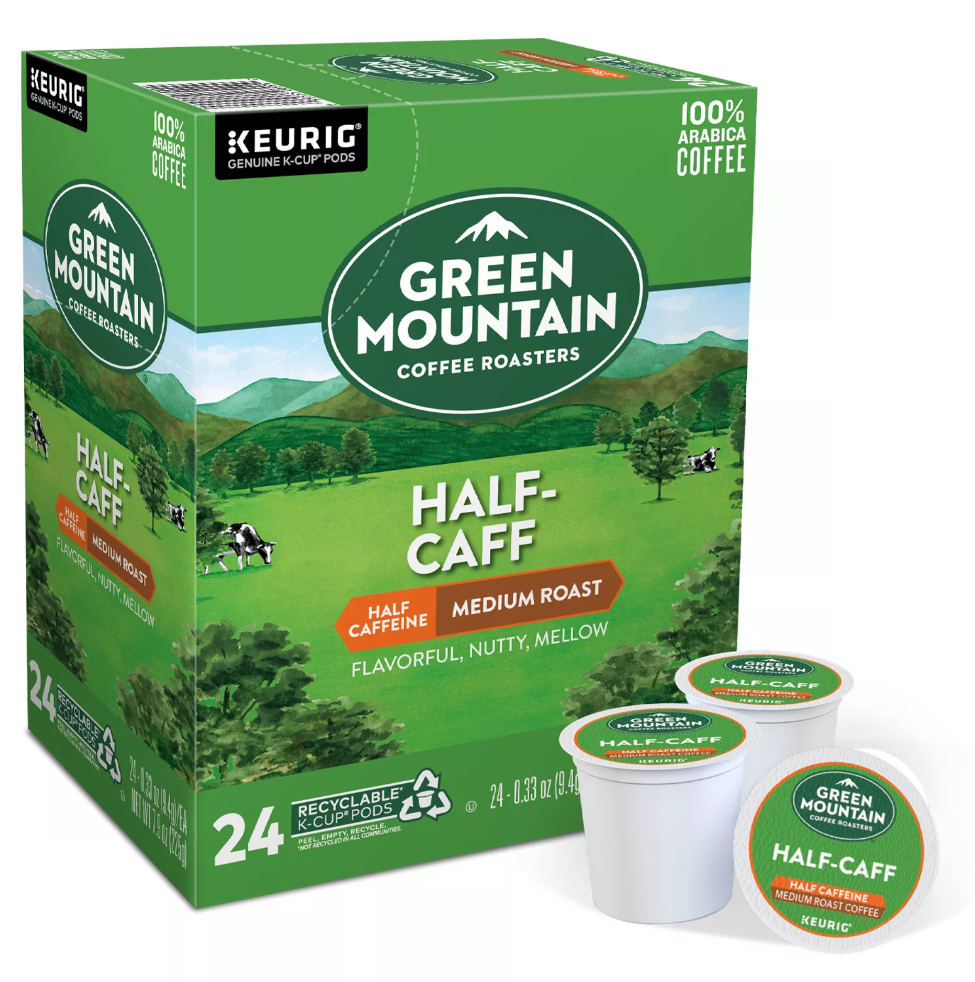 Green mountain top half caff