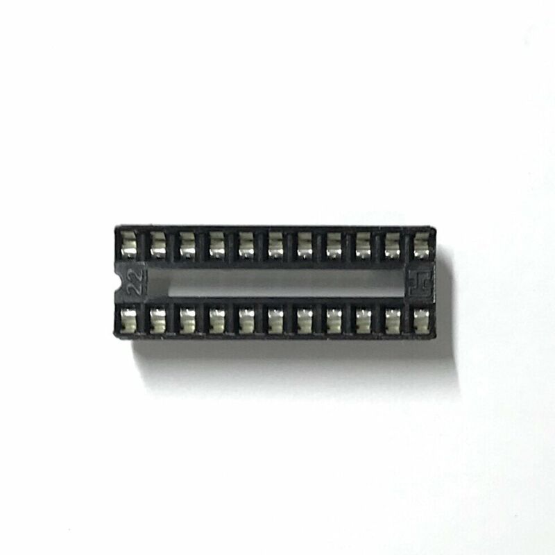 (PKG of 10) 22 Pin DIP IC Socket, 0.1” Pitch, 0.3” Wide, Generic