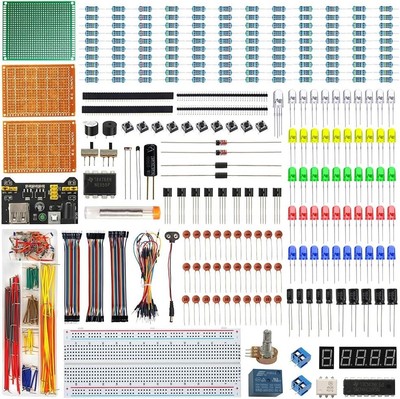 Electronics Component Fun Kit w/E-Book, Upgraded Electronic Starter Kit with ...