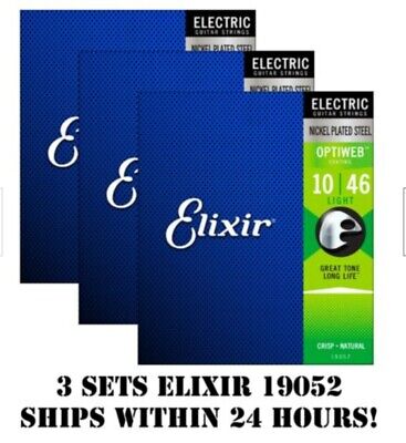 ELIXIR 19052 OPTIWEB COATED ELECTRIC GUITAR STRINGS LIGHT - 10-46*