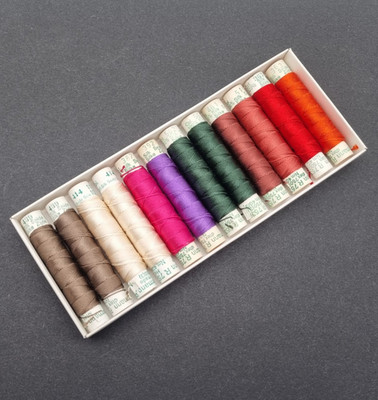 12 Rollen Gütermann R753 Knopflochseide Silk Buttonhole Thread Hilo de Seda A1