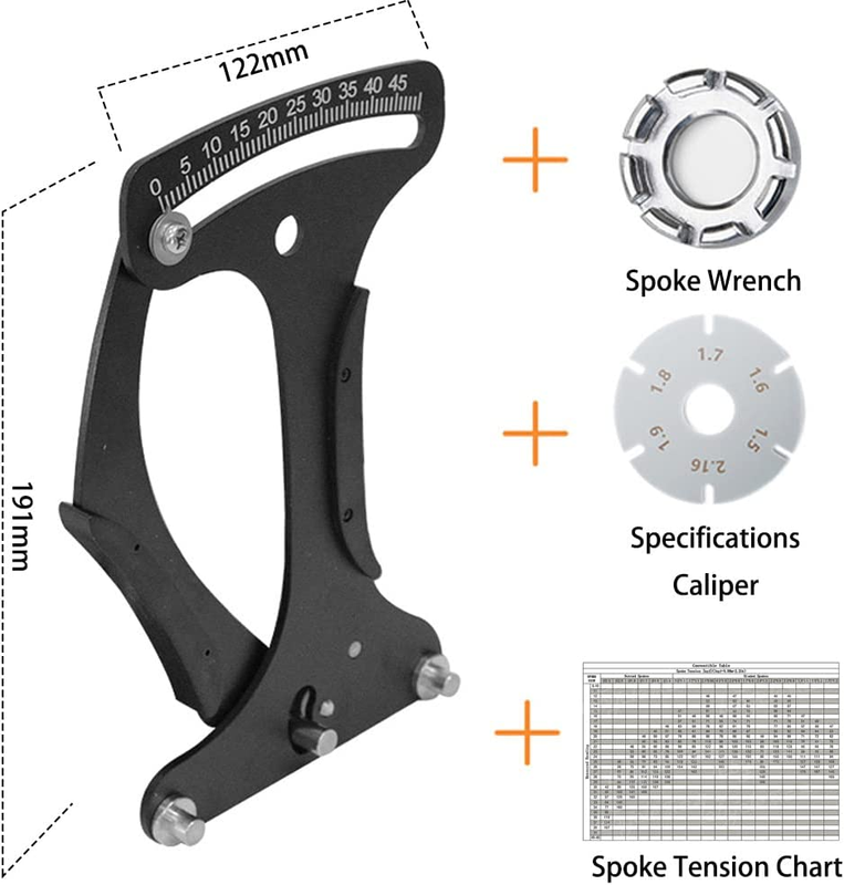 Bicycle Spoke Tension Meter Measuring Tool Aluminum Alloy Bicycle Wheel Repair