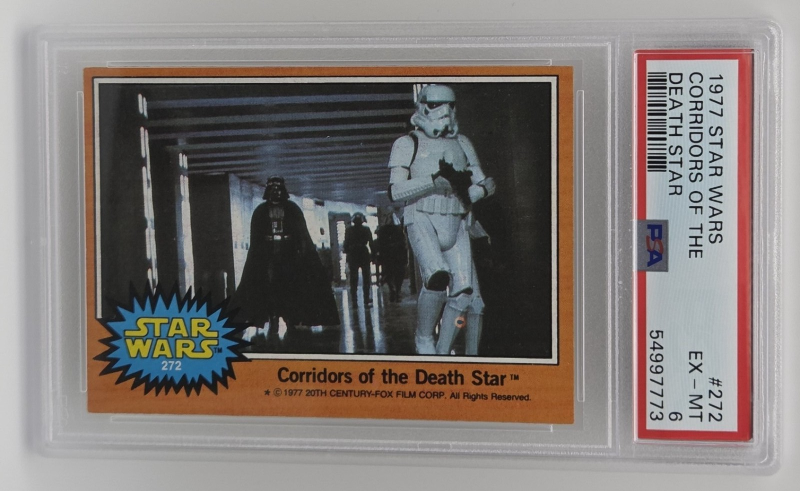 1977 Star Wars #272 Corridors of the Death Star PSA EX-MT 6