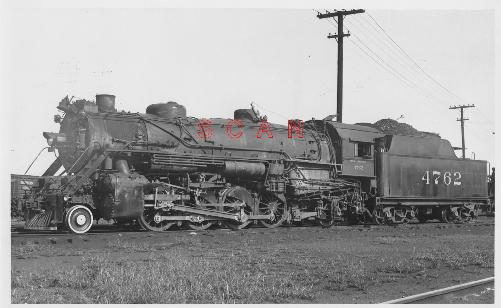 3BB941 RP 1949/80s SOUTHERN RAILROAD 282 LOCO #4762 COLUMBIA