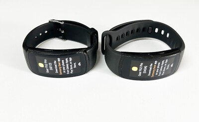 Samsung Gear Fit2 Pro(R365) 4GB(ROM)512MB(RAM) Fitness Smartwatch Black Lot Of 2
