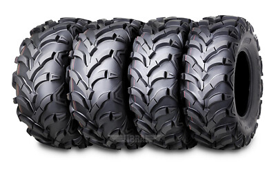 Set of 4 WANDA ATV/UTV Tires 25X8-12 25X10-12 for 1987-2006 YAMAHA BIGBEAR 350