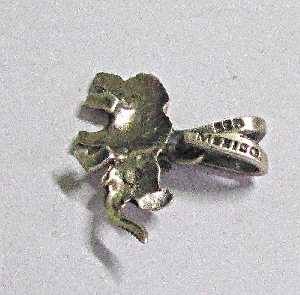 Vintage Sterling Silver Elephant Pendant Mexico .925