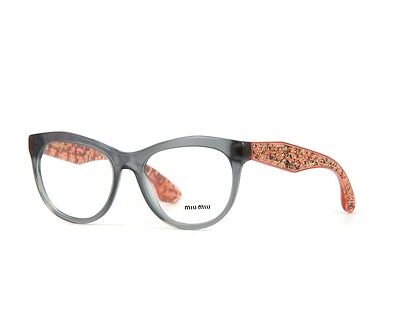 Pre-owned Miu Miu Brand  Authentic Women Eyeglasses Vmu 08n Tky-1o1 Swarovski Rx Frame In Clear