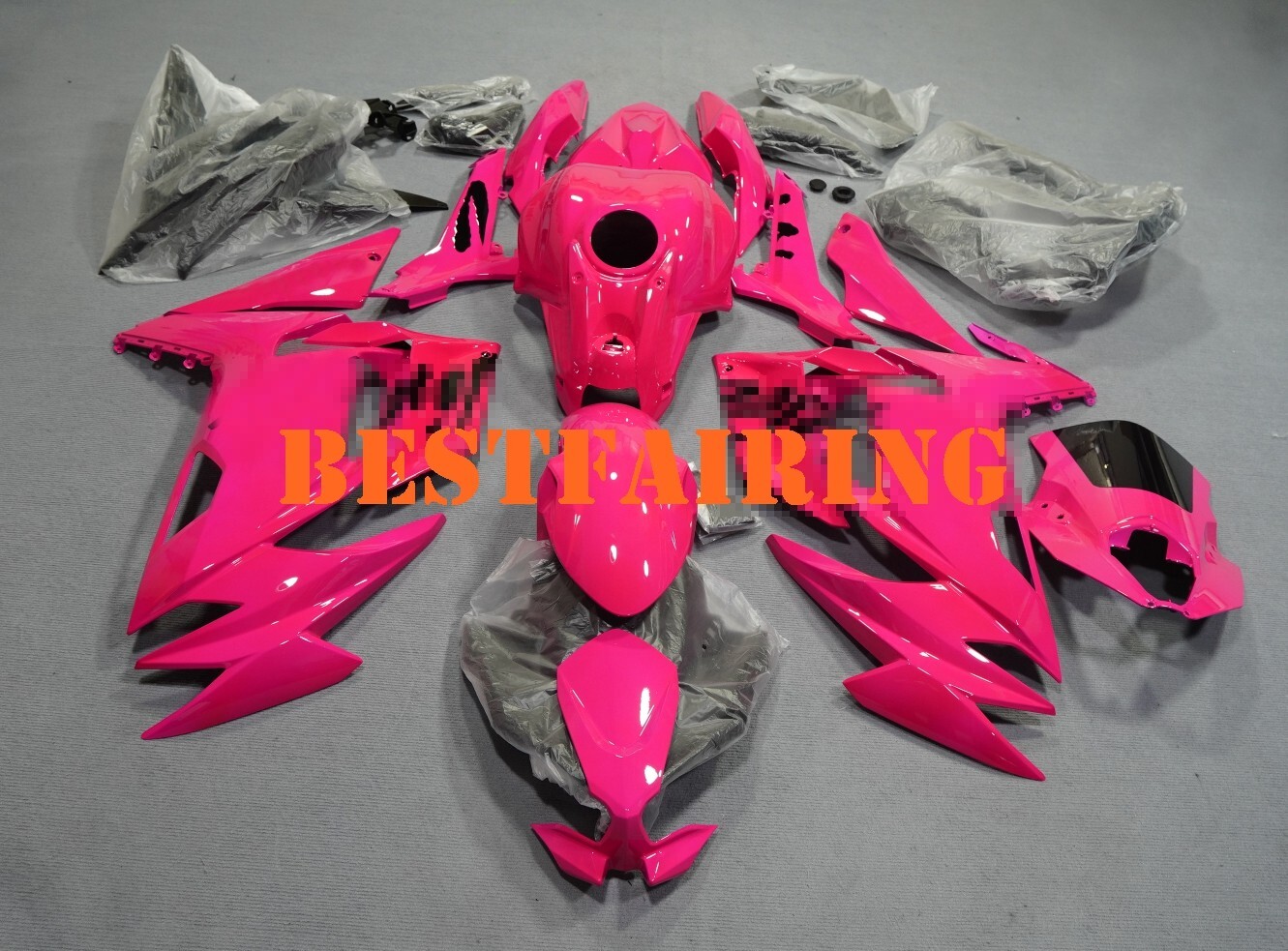 Resurrection ピンク M Hot Pink with Tiffany Blue Decals - 2013 To 2018 ZX-6R | ABS