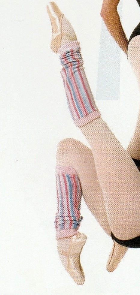 NWT Harmonie HVS01 Striped Legwarmers Soft Knitted Ladies Ribbed Cuff