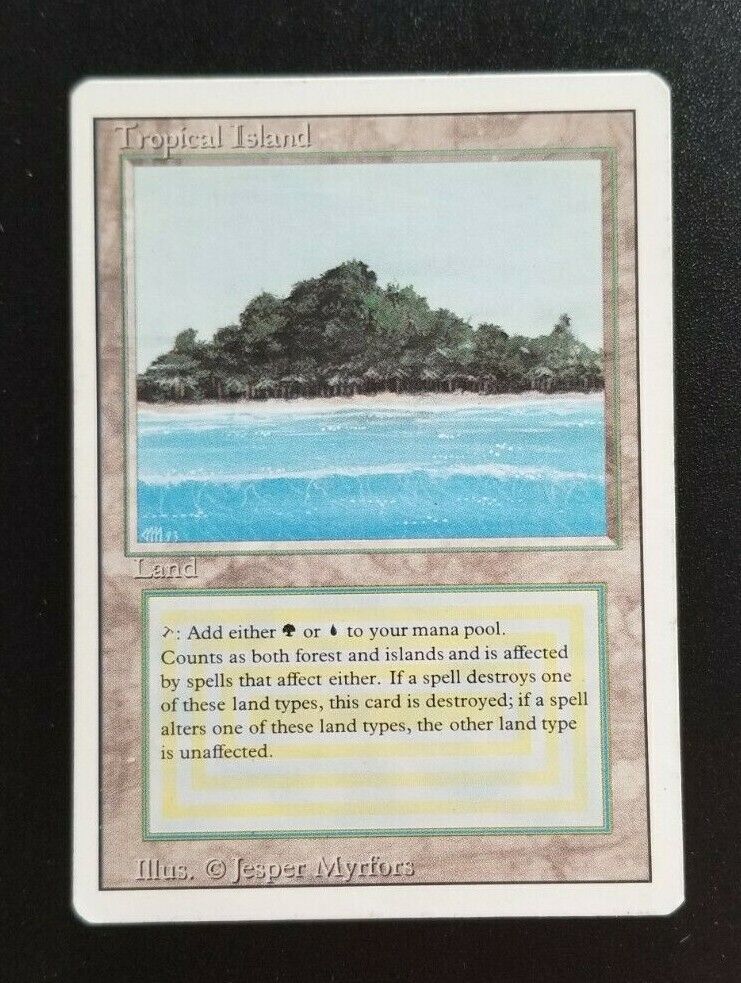 MTG Tropical  ② Original Dual Land 04 Set Foil-Altered Art Custom MTG