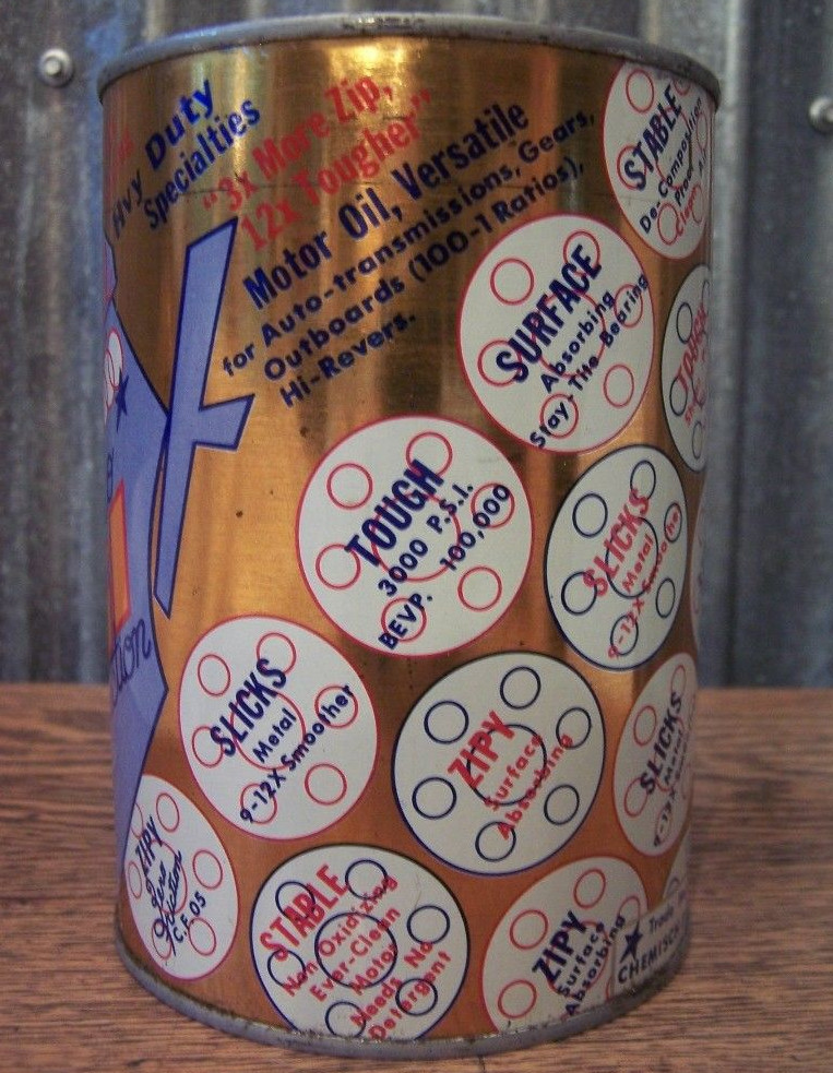 1970s Original LifeTime Early Synthetic Motor Oil/Full Vtg Quart Can/Pre Amsoil