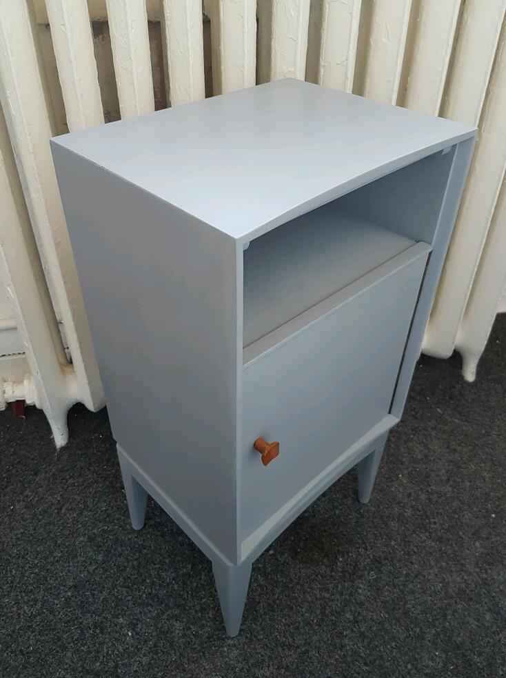 Gone pending collection Bedside table upcycled grey waxed in Glasgow