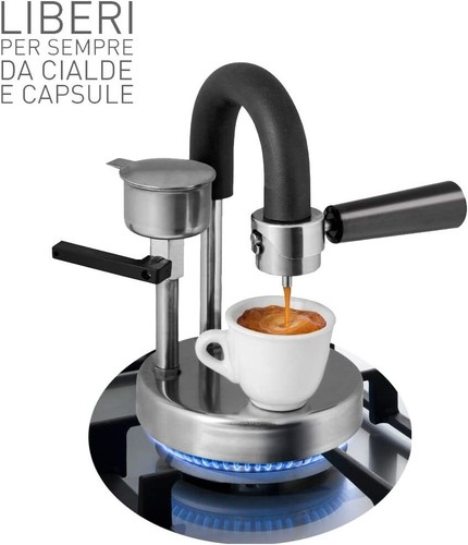 ARAM ESPRESSO MAKER 未使用品 Aram Espresso Maker + Steel Support Brownish
