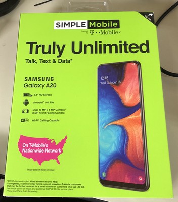Open Box/Simple Mobile Prepaid Samsung Galaxy A20 (32GB) BlacK