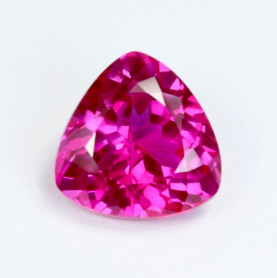 AAA Natural Ceylon Pink Sapphire Certified Loose Trillion Gemstone Cut 12.50 CT