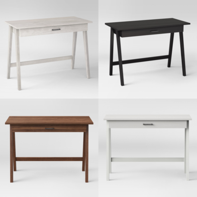 Paulo Wood Writing Desk with Large Drawer 42