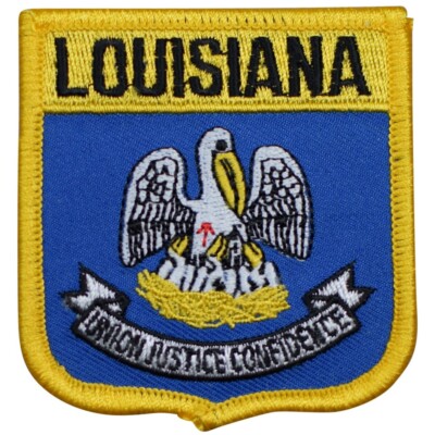 Louisiana Patch - Mississippi River, Baton Rouge, New Orleans 2.75'' (Iron on)