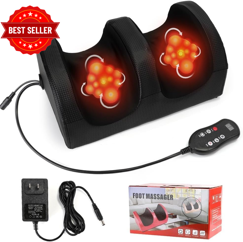 Foot Massager Machine with Heat, Shiatsu Electric Kneading Foot Massager Machine